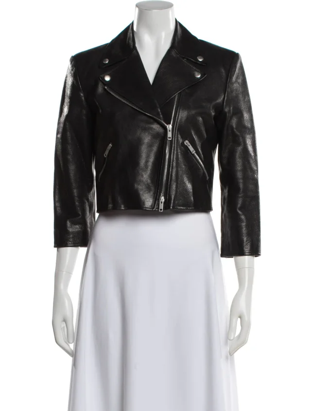 Givenchy Calfskin Biker Jacket in black Calfskin from The RealReal