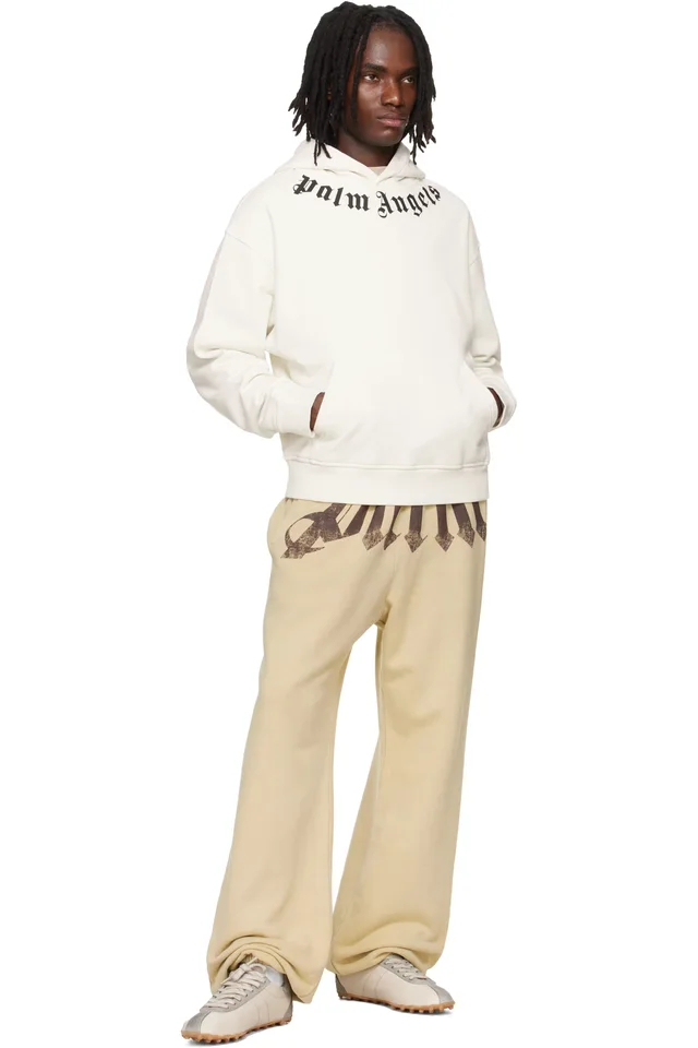 Palm Angels Off-White Neck Logo Hoodie, photo 4 of 4 from SSENSE