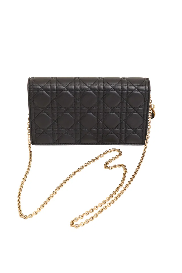 Dior Lambskin Cannage Charm Pouch Bag in Lambskin from Recess LA