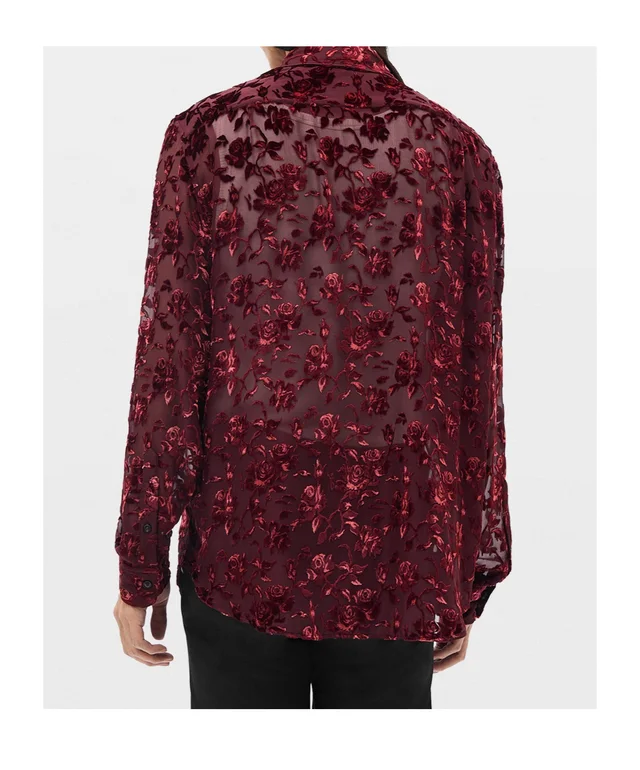 Ann Demeulemeester Andre floral-devoré shirt, photo 3 of 4 from SENSER