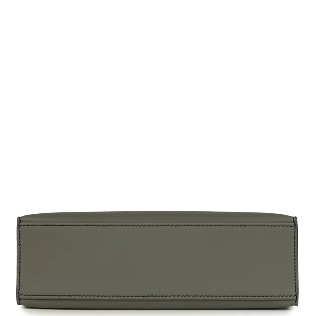 Hermès Special Order (HSS) Kelly Pochette Gris Meyer Verso Swift Gold Hardware in Grey Swift leather from Madison Avenue Couture, photo 2 of 2