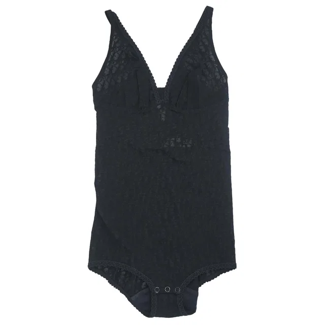 Dior Trotter Lingerie Mesh Lace Bodysuit Black #80A/M in Black Nylon from AMORE Vintage Tokyo