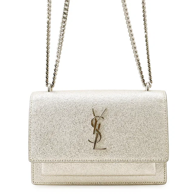 Saint Laurent Sunset Chain wallet Champagne Gold452157 Leather in Leather from GALLERY RARE