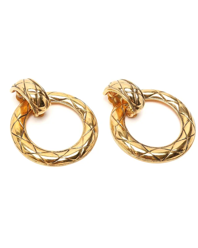 Chanel Matelasse Clip-on Earrings from A Retro Tale, photo 2 of 4