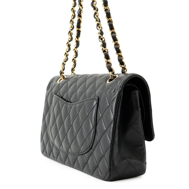 Chanel Matelasse W Flap ChainShoulder Bag BlackA01112 Caviar Leather Size 25 in Caviar leather from GALLERY RARE, photo 2 of 16