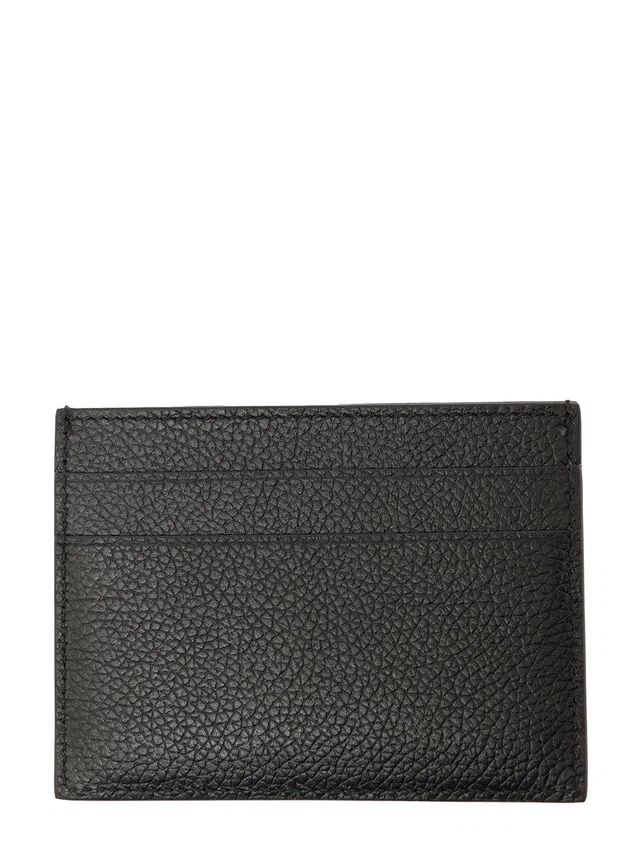 Balenciaga Grained Calf Leather Card Case — Black Cases in Black Calfskin from HEWI