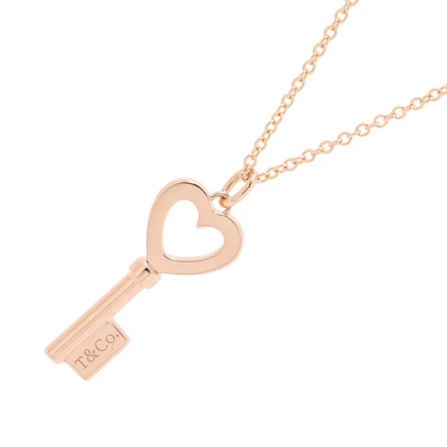 Tiffany & Co. Heart key Necklace 18K Pink Gold in Pink from GALLERY RARE