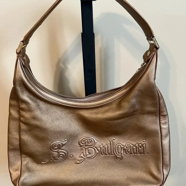 Bvlgari Vintage Metallic Bronze Shoulder Bag in Brown in brown|red from Grailed
