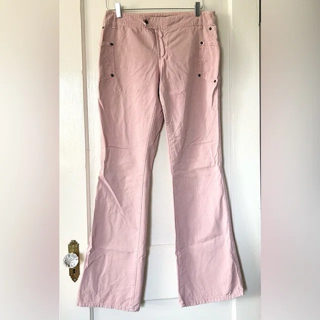 Dolce & Gabbana Vtg Y2k Low Rise Pink Cargo Wide Baggy Leg Utility Pants 6 Bratz in pink Canvas from Poshmark
