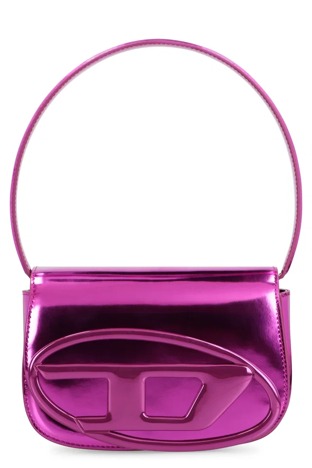 Diesel Metallic Leather Shoulder Bag — Pink Cow Hide in Pink Leather from HEWI