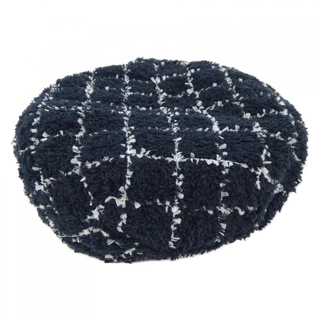 Chanel Cap Cotton White Navy in White from The Reluxe