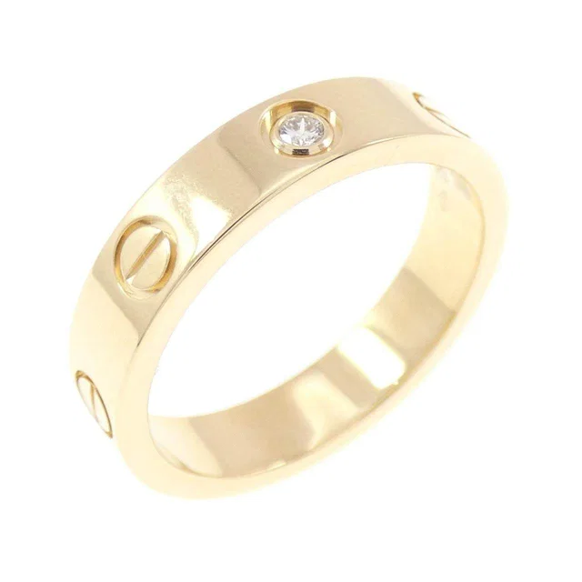 Cartier Mini Love 1P 750 Yellow Gold Diamond Ring Size 10 in Yellow from LuxUness