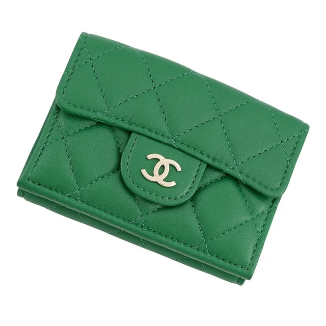 Chanel Classic Small flap wallet GreenAP0230 Lambskin in Lambskin from GALLERY RARE