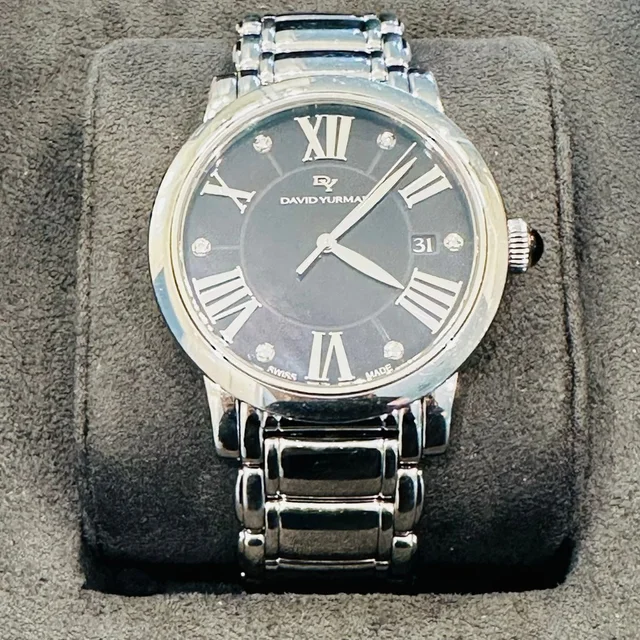 David Yurman Classic Watch Stainless Steel Black Mother Of Pearl Dial 38mm in silver|black|gray from Poshmark