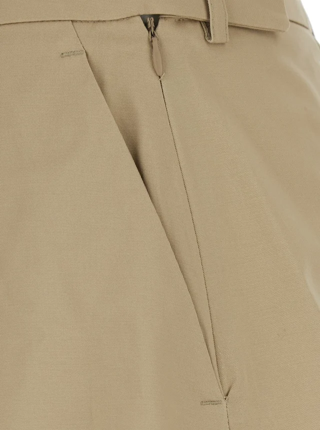LEPLAIN beige Shorts with pleated design in Tech Fabric women in Beige, photo 6 of 6 from Gaudenzi Boutique