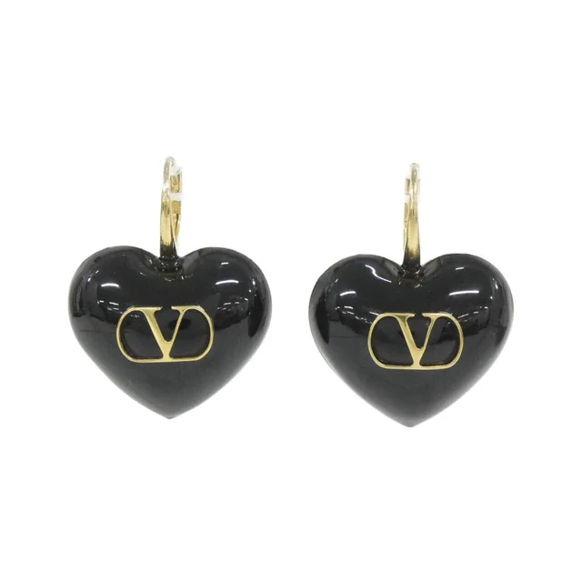 VALENTINO GARAVANI earrings in 0RN/BLACK / GOLD hardware 横x縦: 2.5cmx3cm from KOMEHYO