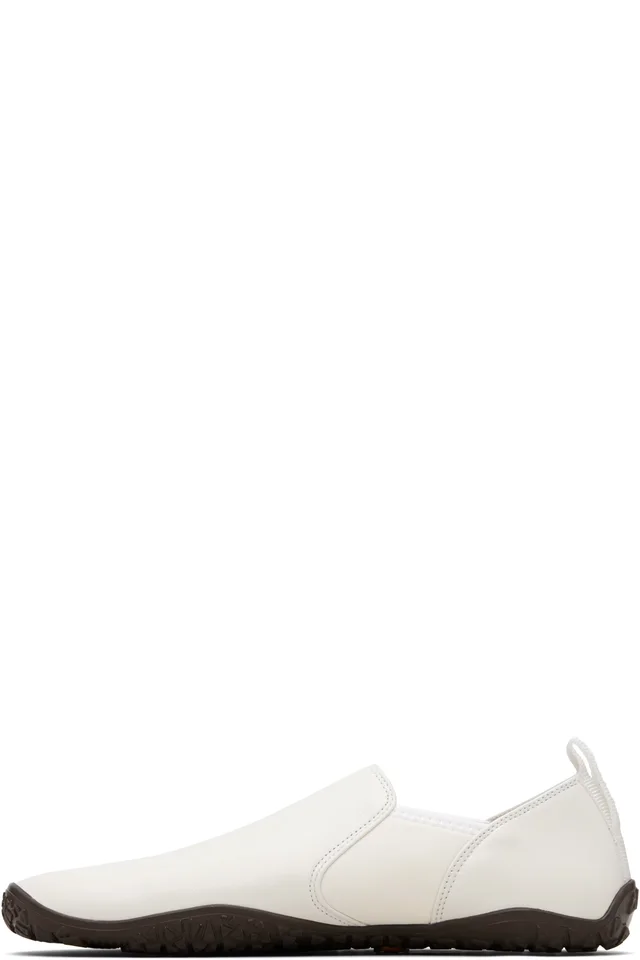 LEMAIRE White Vibram Glove Slip On Leather Sneakers, photo 3 of 5 from SSENSE