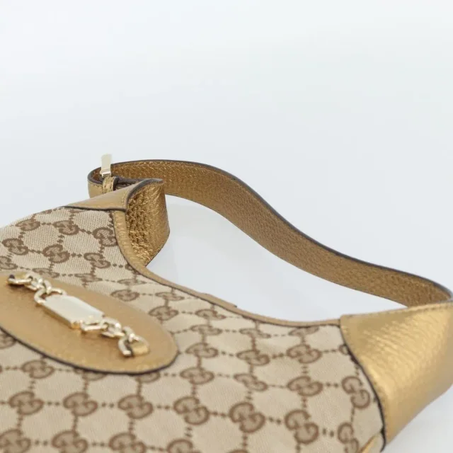 Gucci Vintage Jackie O Chain Hobo Gg Canvas Beige Bag in Beige Canvas from HEWI, photo 8 of 22