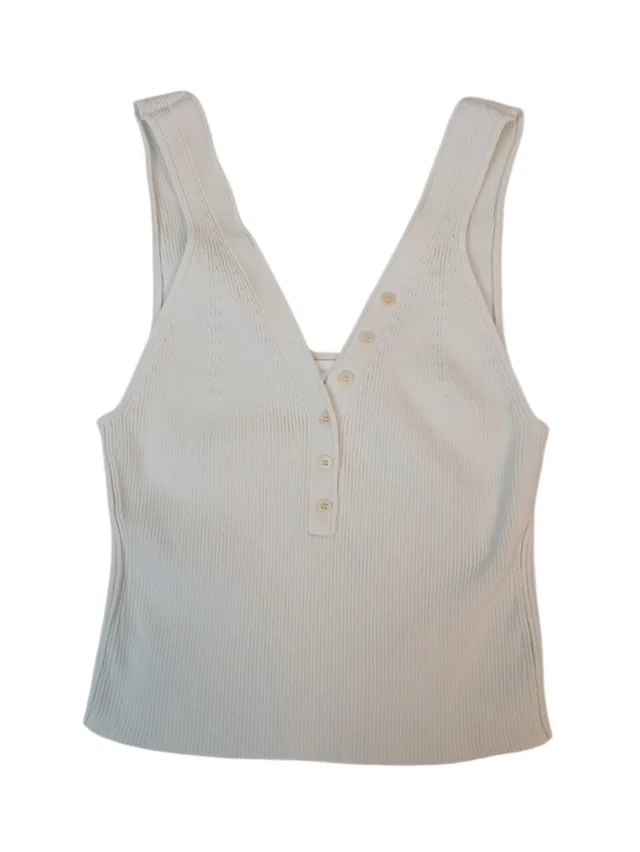 SIMKHAI Liezel Rib-Knit Tank Top White Womens Large in white from Poshmark