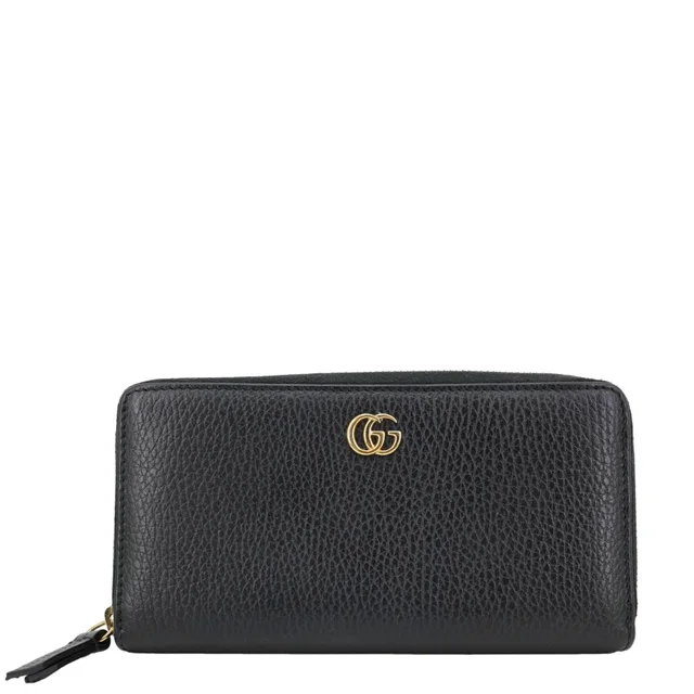 Gucci GG Marmont Leather Zip Around Wallet Black 456117 in Black Leather from Dallas Designer Handbags