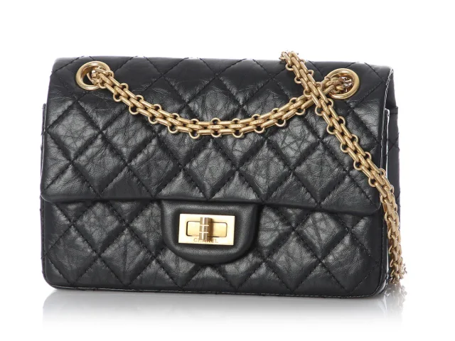 Chanel Mini Black Quilted Aged Calfskin Reissue in Black Calfskin from Ann's Fabulous Finds, photo 2 of 9