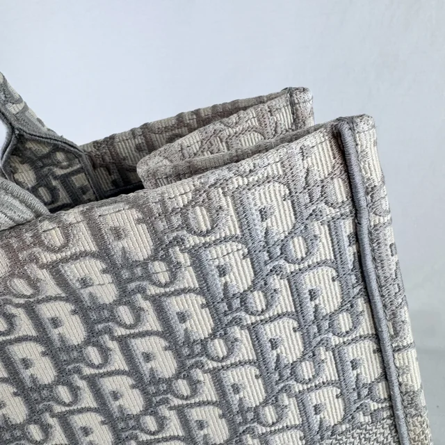 Dior Large Book Tote in embroidery canvas, oblique canvas from Reowned, photo 13 of 25