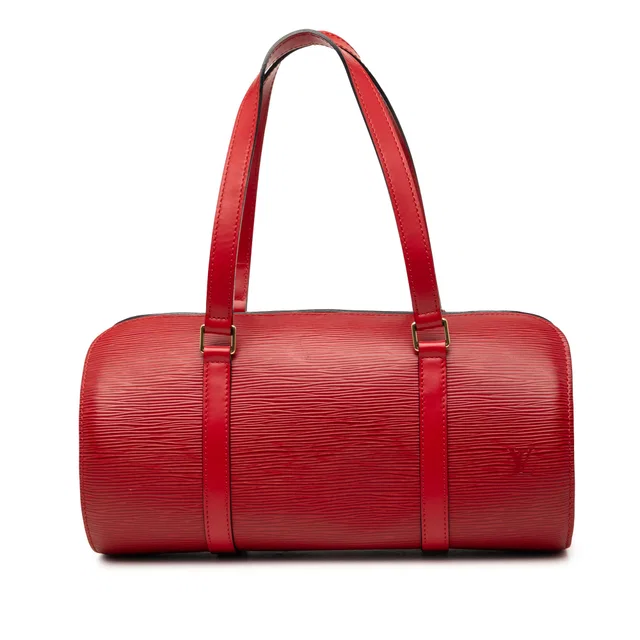 Red Louis Vuitton Epi Soufflot Handbag in Red Leather from Designer Revival
