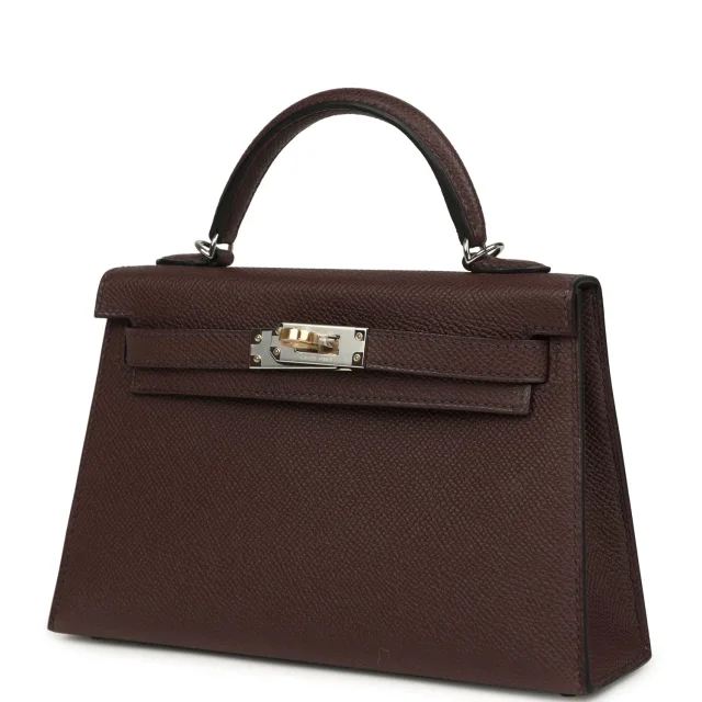 Hermès Kelly Sellier 20 Rouge Sellier Epsom Electrum Hardware in Burgundy Epsom from Madison Avenue Couture, photo 5 of 8