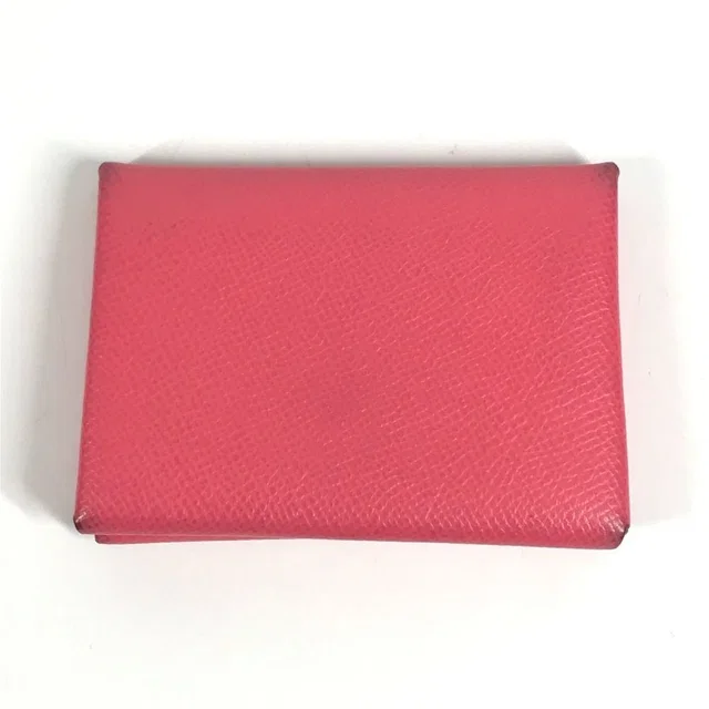 Hermès Bifold Wallet Calvi Duo Epsom Rose Azalea Pink in Pink Epsom leather from The Reluxe