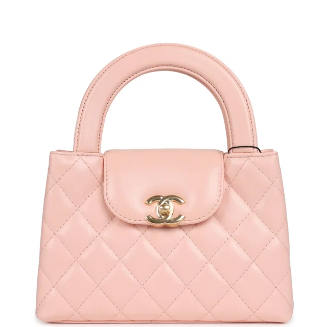 Chanel Small Kelly Shopper Pink Shiny Lambskin Gold Hardware in Pink Lambskin from Madison Avenue Couture