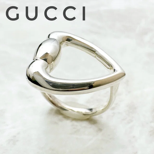 Gucci Horsebit Heart Silver Ring in Silver from The Reluxe