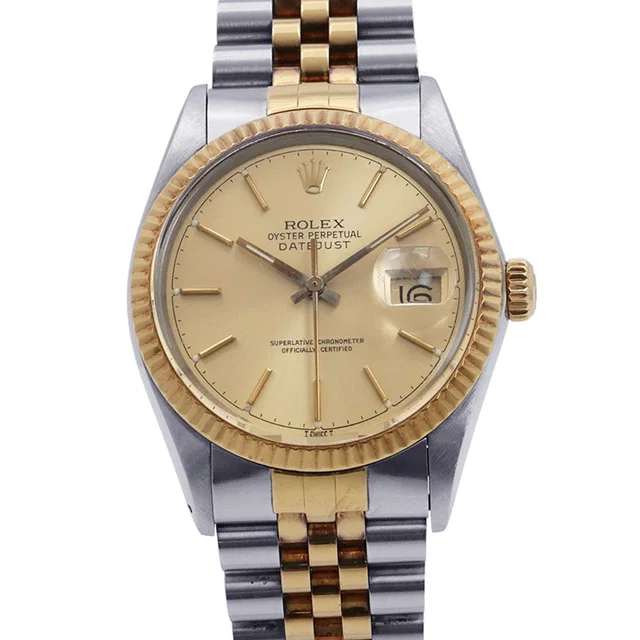Rolex Datejust W36mm Stainless Steel K18YG Champagne Dial16013 from GALLERY RARE