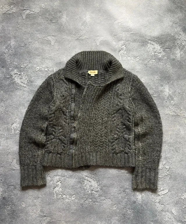 Diesel Avant Garde Cropped Asymmetric Zip Wool Sweater from Grailed