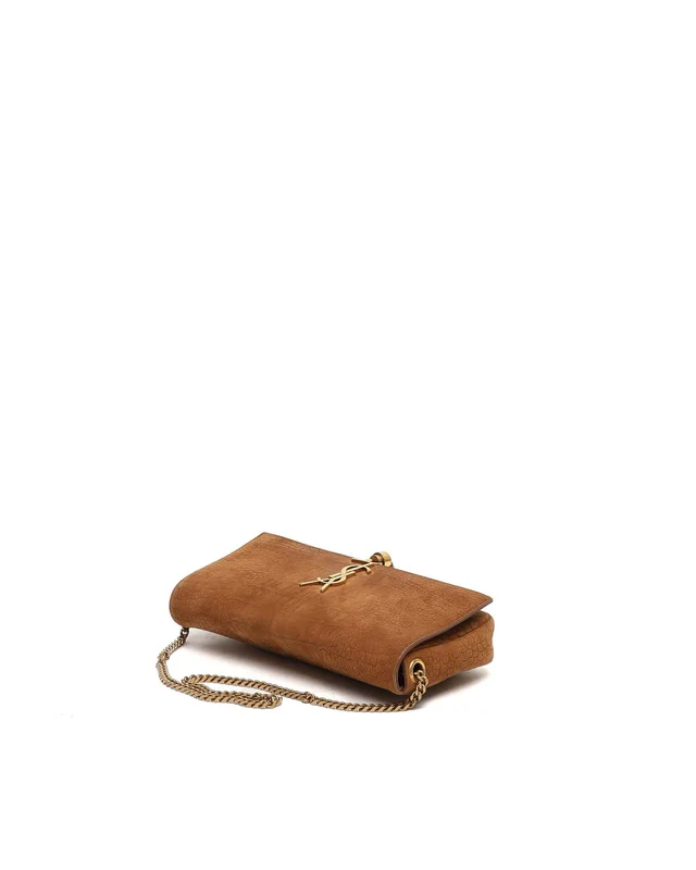 Saint Laurent Crocodile-Embossed Suede Kate Shoulder Bag in Suede from A Retro Tale, photo 4 of 11