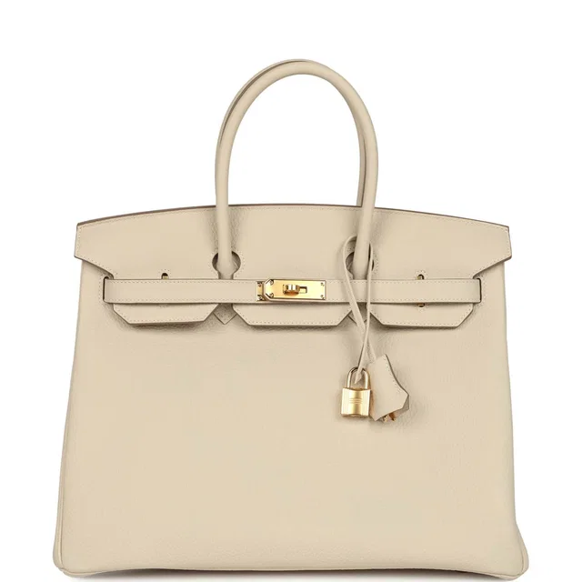 Hermès Birkin 35 Craie Togo Gold Hardware in White Togo leather from Madison Avenue Couture