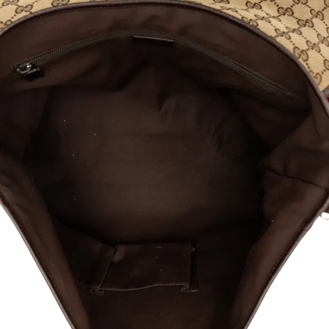 Beige Gucci GG Canvas Web Flap Messenger Bag in Beige Canvas from Designer Revival, photo 2 of 2