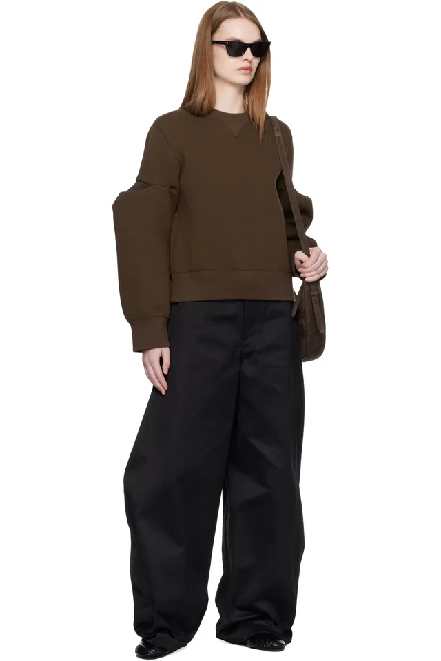 sacai Brown Sponge Sweat Pullover Sweatshirt, photo 4 of 4 from SSENSE