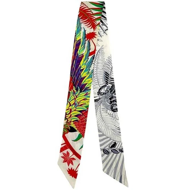 Hermès Ribbon Scarf Muffler Twilly Multicolor White Phoenix Myth 100% Silk He in white Silk from Poshmark