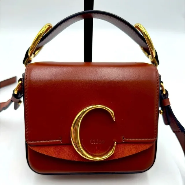 Polished Sepia Brown Leather Suede Mini Chloe C Handbag Preloved Ex++ in brown|red Suede from Poshmark