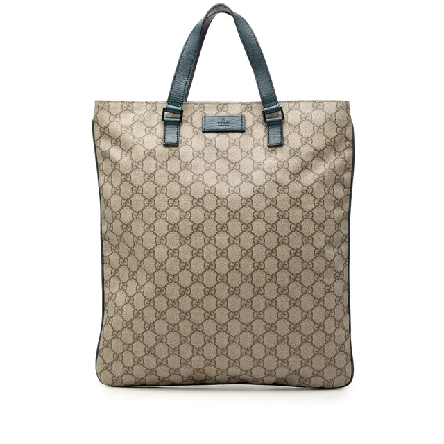 Beige Gucci GG Supreme Tote in Beige Coated canvas from Designer Revival