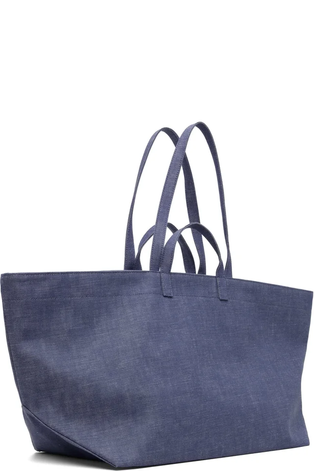 A.P.C. Blue 'Le Drummer' Toile Tote, photo 3 of 4 from SSENSE