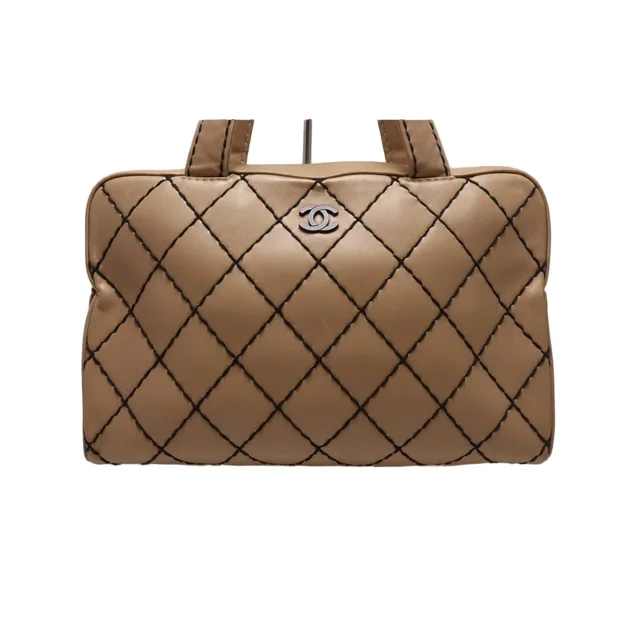 Chanel Wild Stitch Lambskin Handbag in Lambskin from The Reluxe