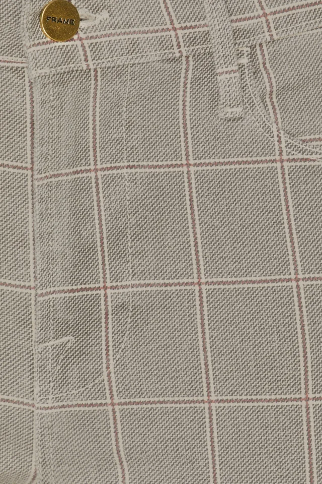 Frame Le High Skinny Checked Cotton-Blend Twill Pants in Gray, photo 4 of 4 from THE OUTNET