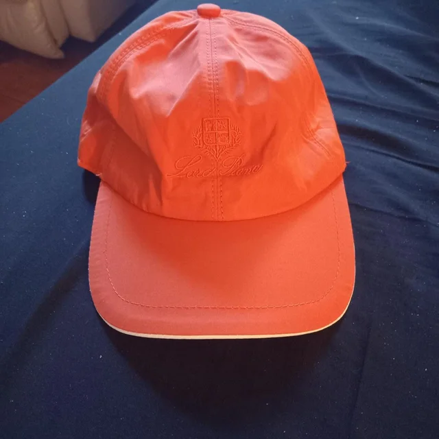 Loro Piana Men's Hat - Orange in orange from Depop, photo 1 of 1