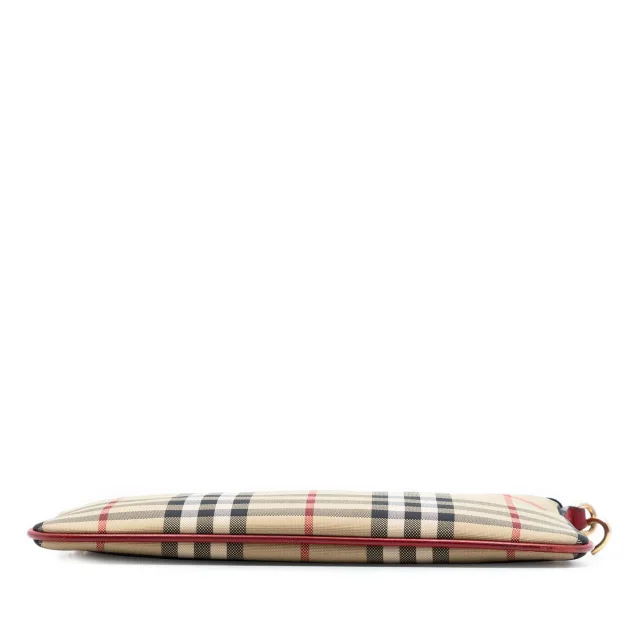 Beige Burberry Haymarket Check Canvas Peyton Crossbody in Beige Canvas from Designer Revival, photo 3 of 6
