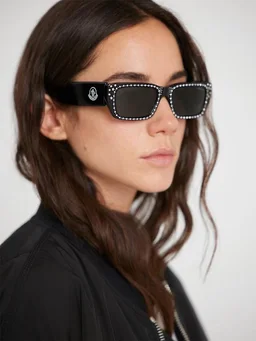 Moncler Genius Square sunglasses with details in 0% Platinum, 0% Crystal, photo 4 of 5 from LUISAVIAROMA