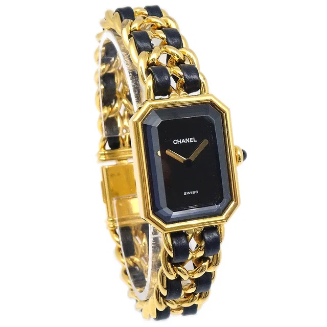 Chanel Premiere Watch Gold #L in Gold Leather from AMORE Vintage Tokyo