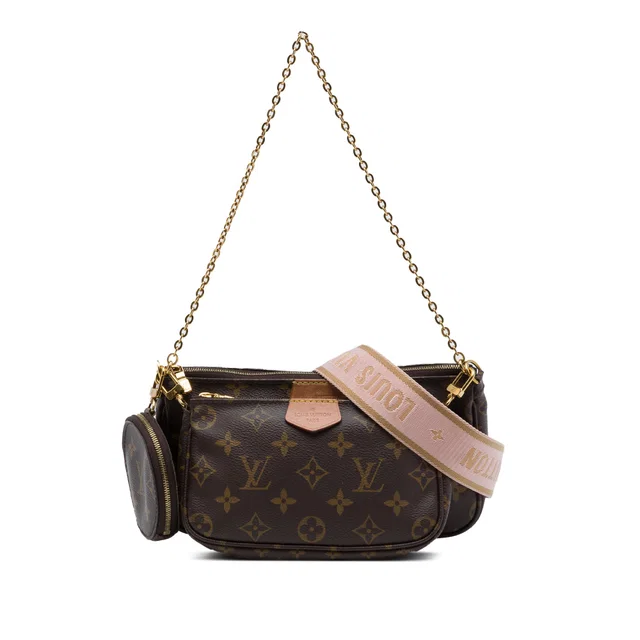 Brown Louis Vuitton Monogram Multi Pochette Accessoires Satchel in Brown Coated canvas from Designer Revival
