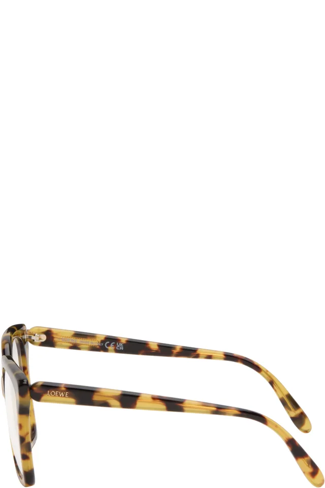 LOEWE Yellow & Black Slim Glasses, photo 3 of 4 from SSENSE