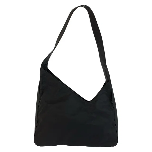 Prada Tessuto Black Nylon Shoulder Bag in Black Nylon from The Reluxe